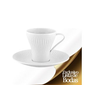 set pocillo y plato moderno ceramico elegante